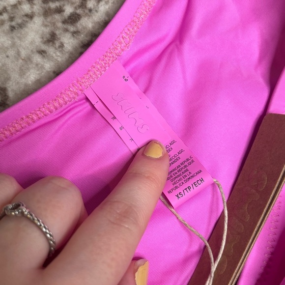 NWT SKIMS Vibrant Pink Mid Coverage Bikini Bottom Size XS - Picture 7 of 9